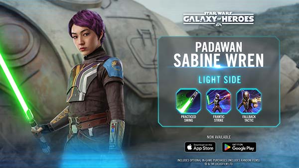 Padawan Sabine Wren mods SWGoH