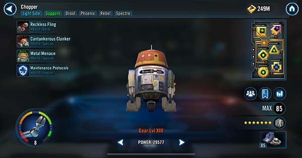 Chopper mods - SWGoH