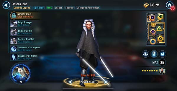 Ahsoka Tano - Galactic Legend - SWGoH