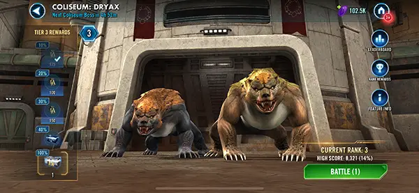 SWGoH Coliseum - Dryax