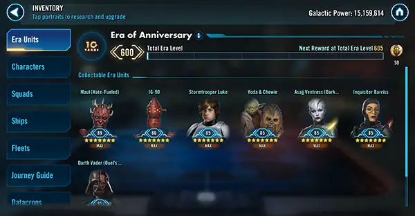 SWGoH Era of Anniversary